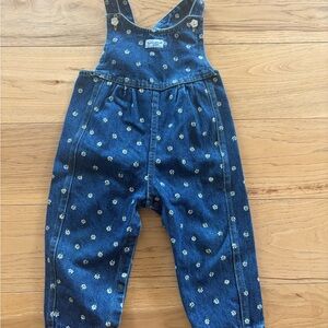 Vintage Baby Guess Blue Denim Daisy Overalls